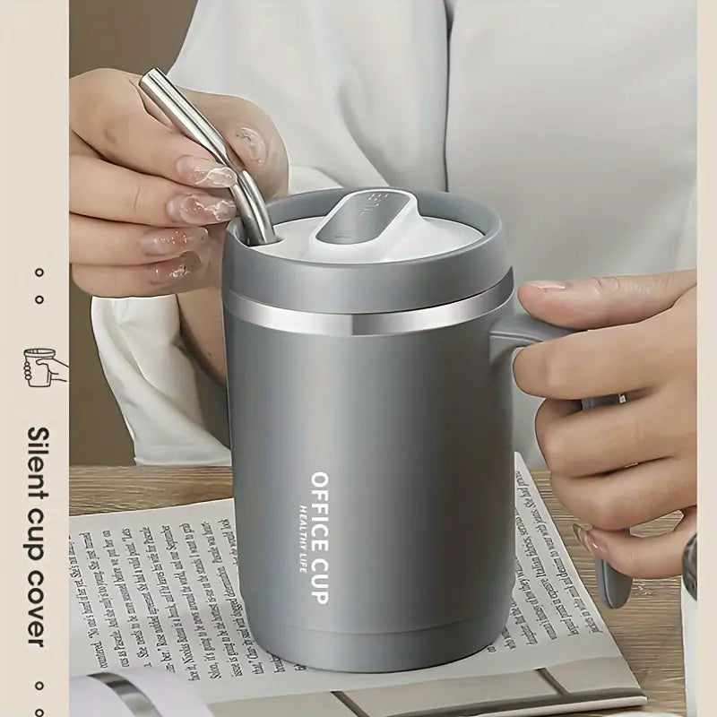 500ml Travel Carry Mug With Handle, Stainless Steel Thermos with Cup Lid, Household Office Insulated Mug, Double Anti-scald Thermal Mug, Large Capacity Beverage Cup, Home Office Coffee Mug, Coffee Milk Juice Mug with Straws &Lids Kitchen Drinkware 500ml Travel Carry Mug With Handle, Stainless Steel Thermos with Cup Lid, Household Office Insulated Mug, Double Anti-scald Thermal Mug, Large Capacity Beverage Cup, Home Office Coffee Mug, Coffee Milk Juice Mug with Straws &Lids Kitchen Drinkware